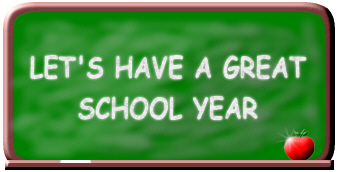 Chalkboard that says ¨Let´s Have a Great School Year¨
