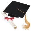 Graduating Hat and Diploma 