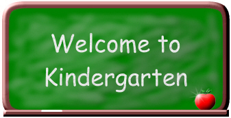 Chalkboard is color green writing is in white that says welcome to kindergarten